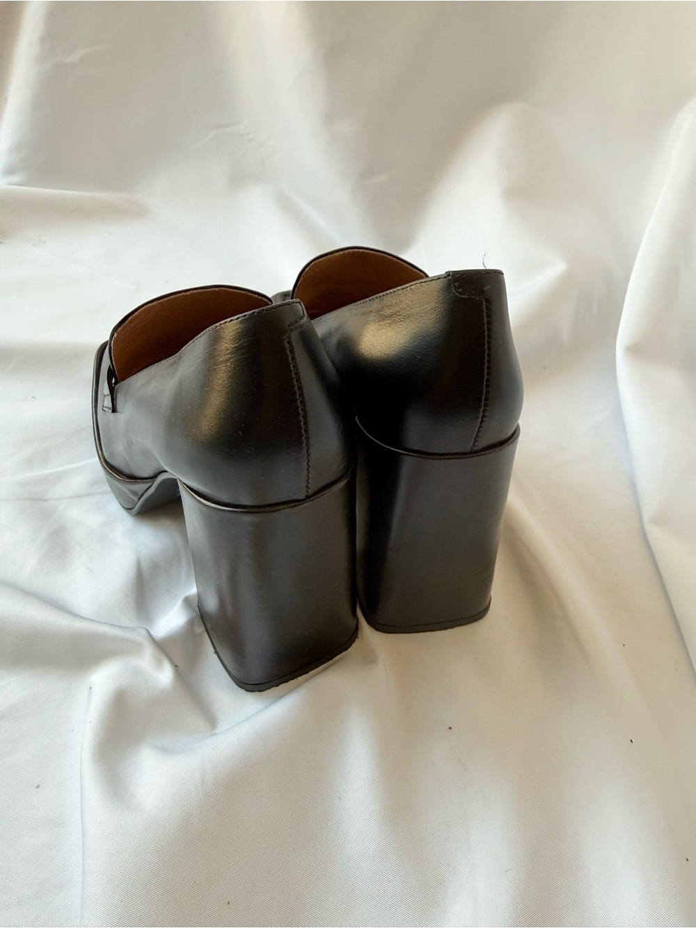 Jonak Paris Black Heeled Loafers - Picture 4 of 6